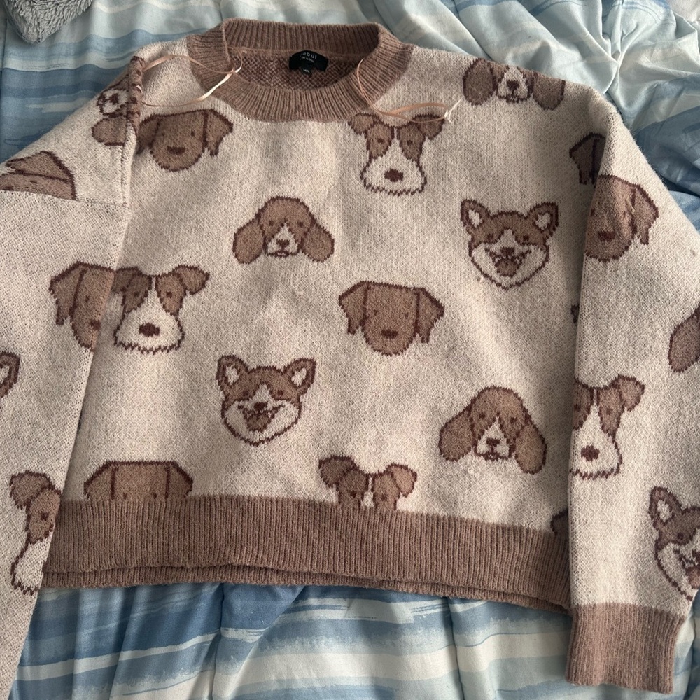 Cute Dog Pattern Sweater